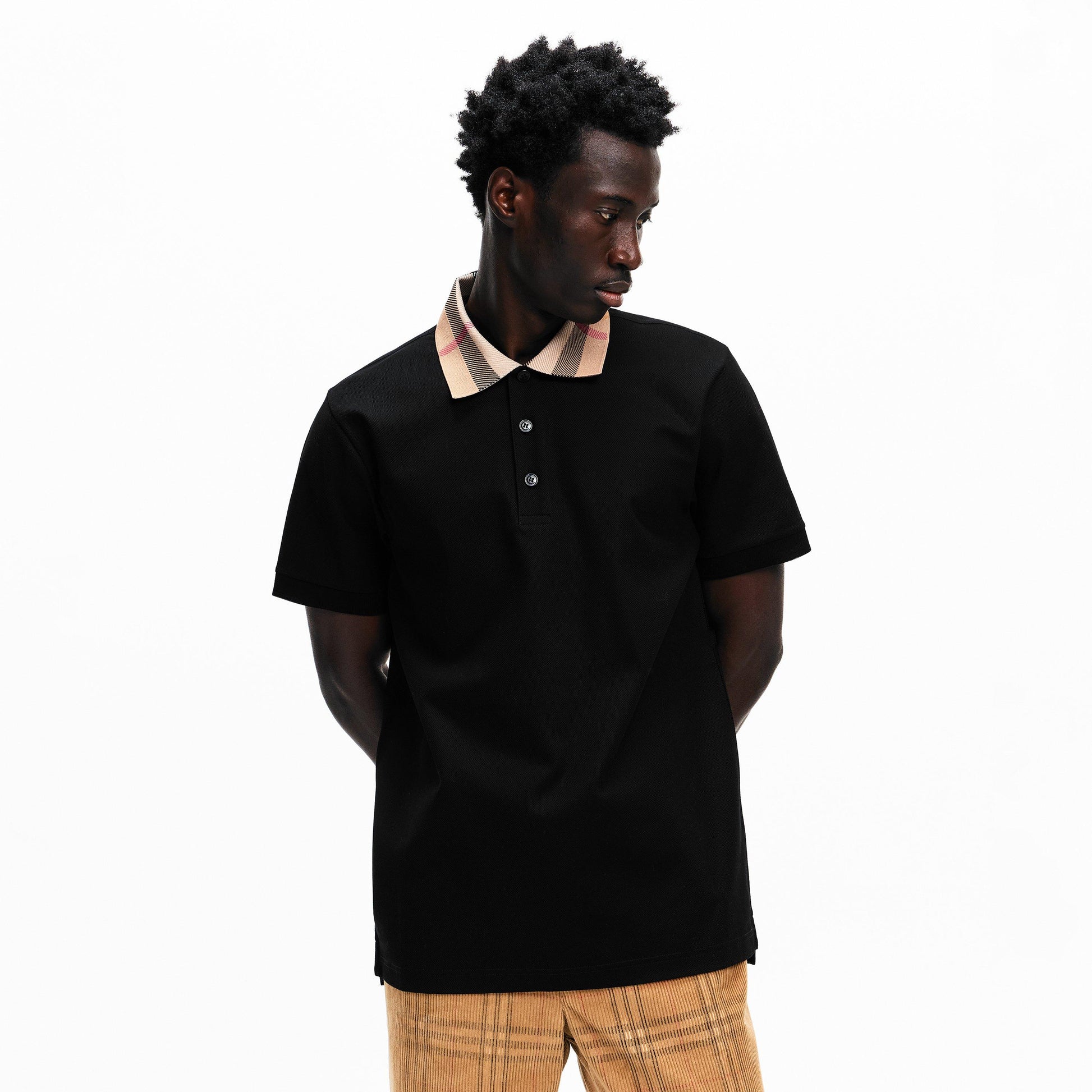 Burberry Mens Cody Check Polo Shirt