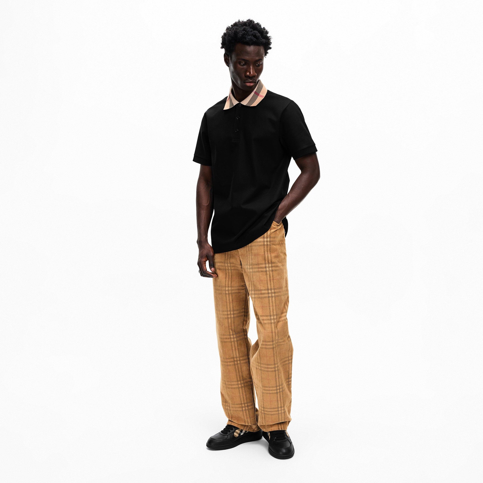 Burberry Mens Cody Check Polo Shirt