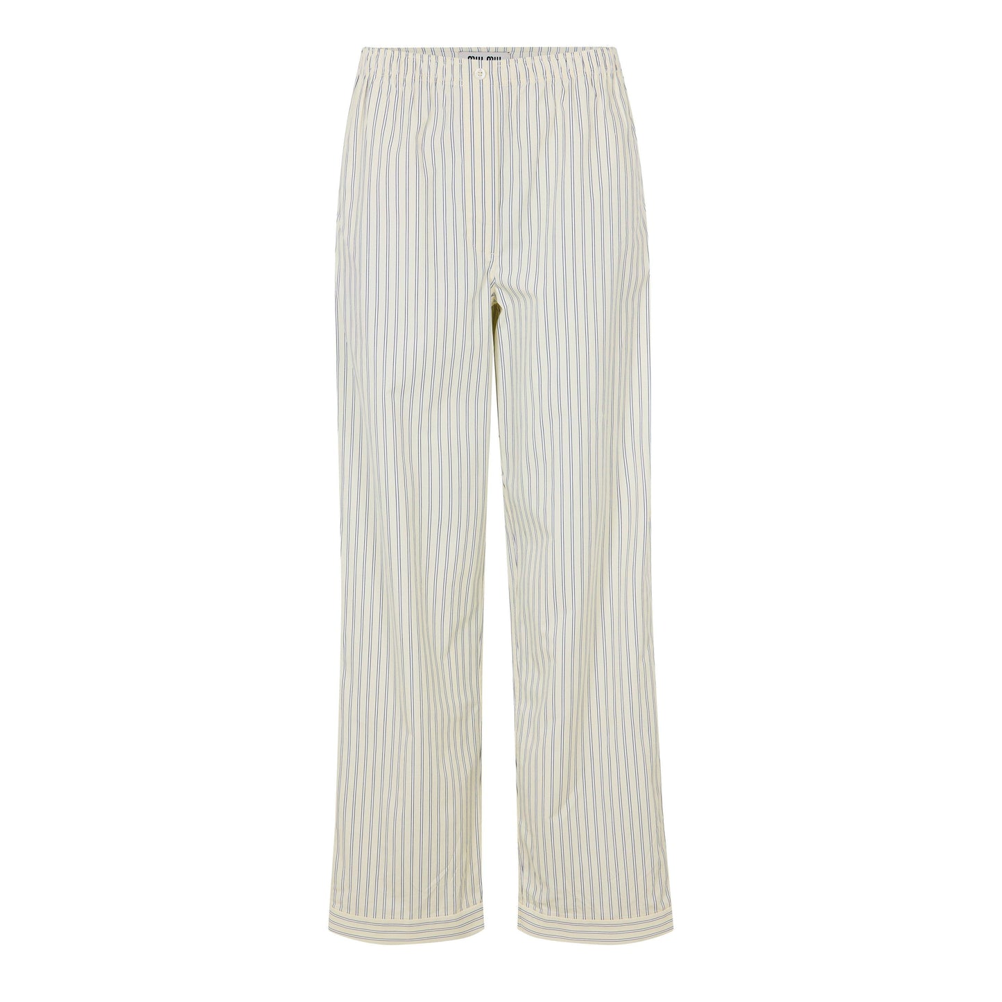 Miu Miu Women's Stripe Pyjama Straight Leg Trousers