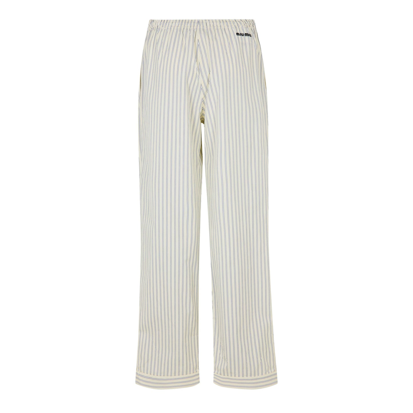 Miu Miu Women's Stripe Pyjama Straight Leg Trousers