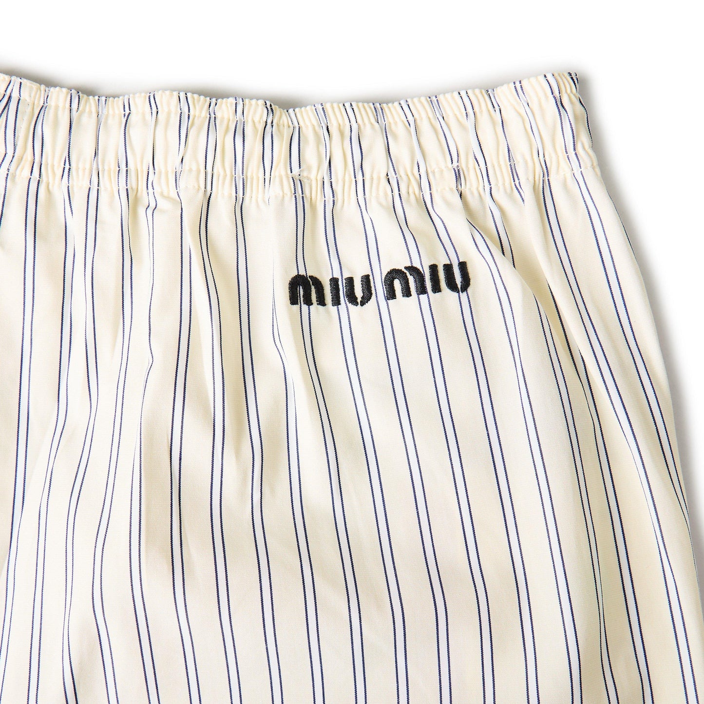 Miu Miu Women's Stripe Pyjama Straight Leg Trousers