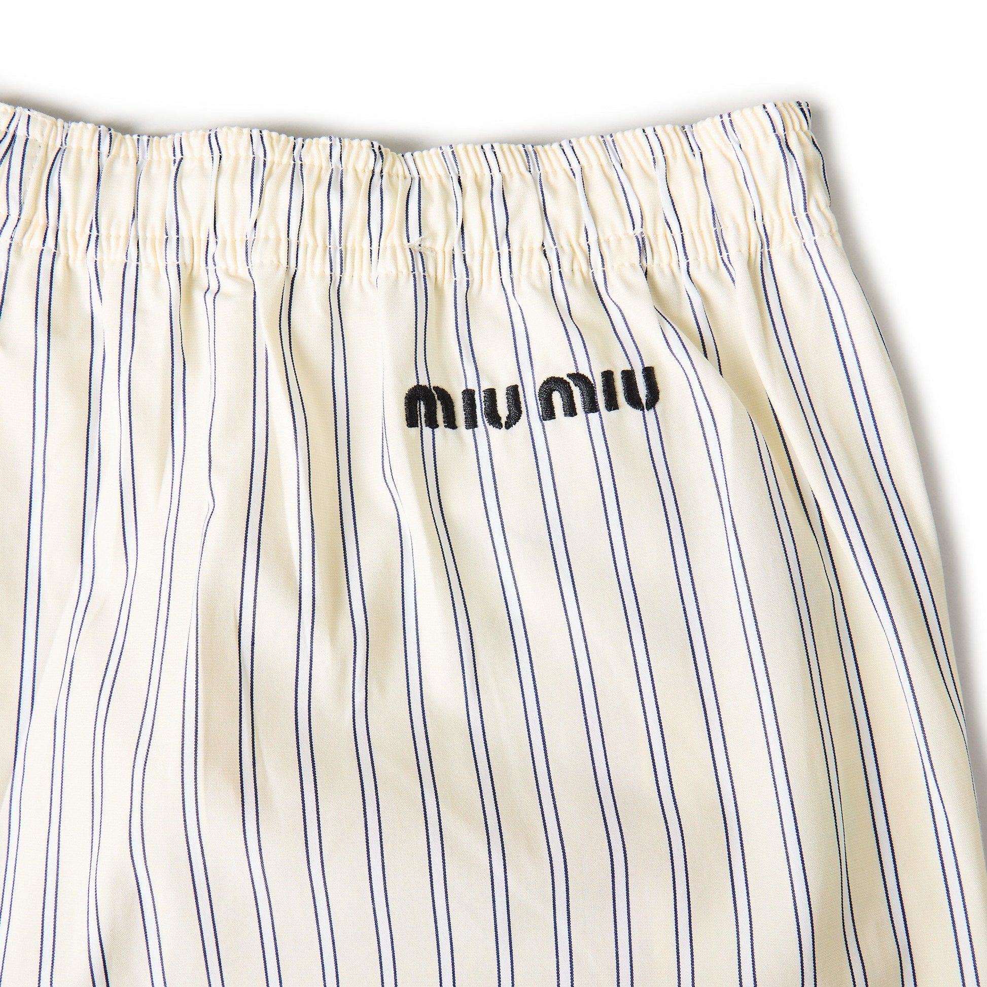 Miu Miu Women's Stripe Pyjama Straight Leg Trousers