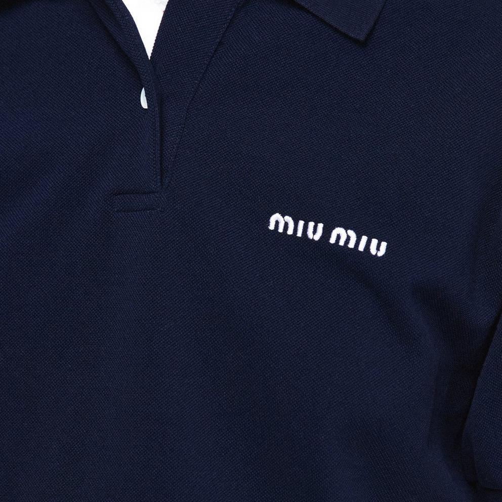 Miu Miu Women's Piquet Short Sleeve Polo Shirt
