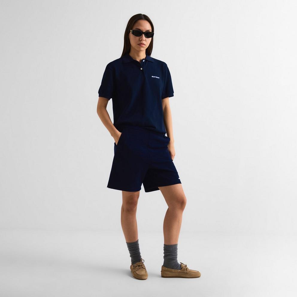Miu Miu Women's Piquet Short Sleeve Polo Shirt