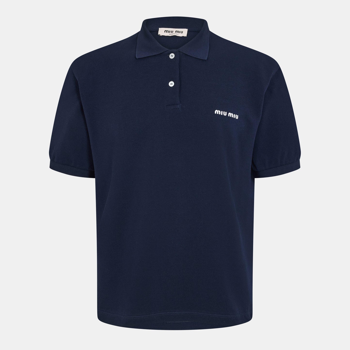 Miu Miu Men's Piquet Short Sleeve Polo Shirt