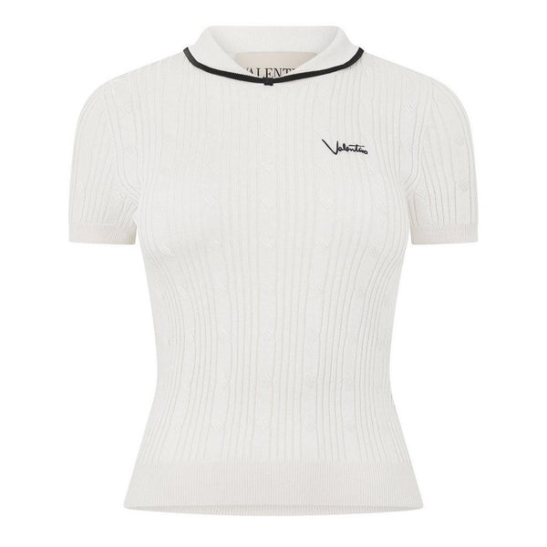 Valentino Val Cropped Polo Ld63