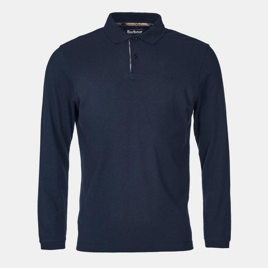 Mens Essentials Long Sleeve Polo Shirt