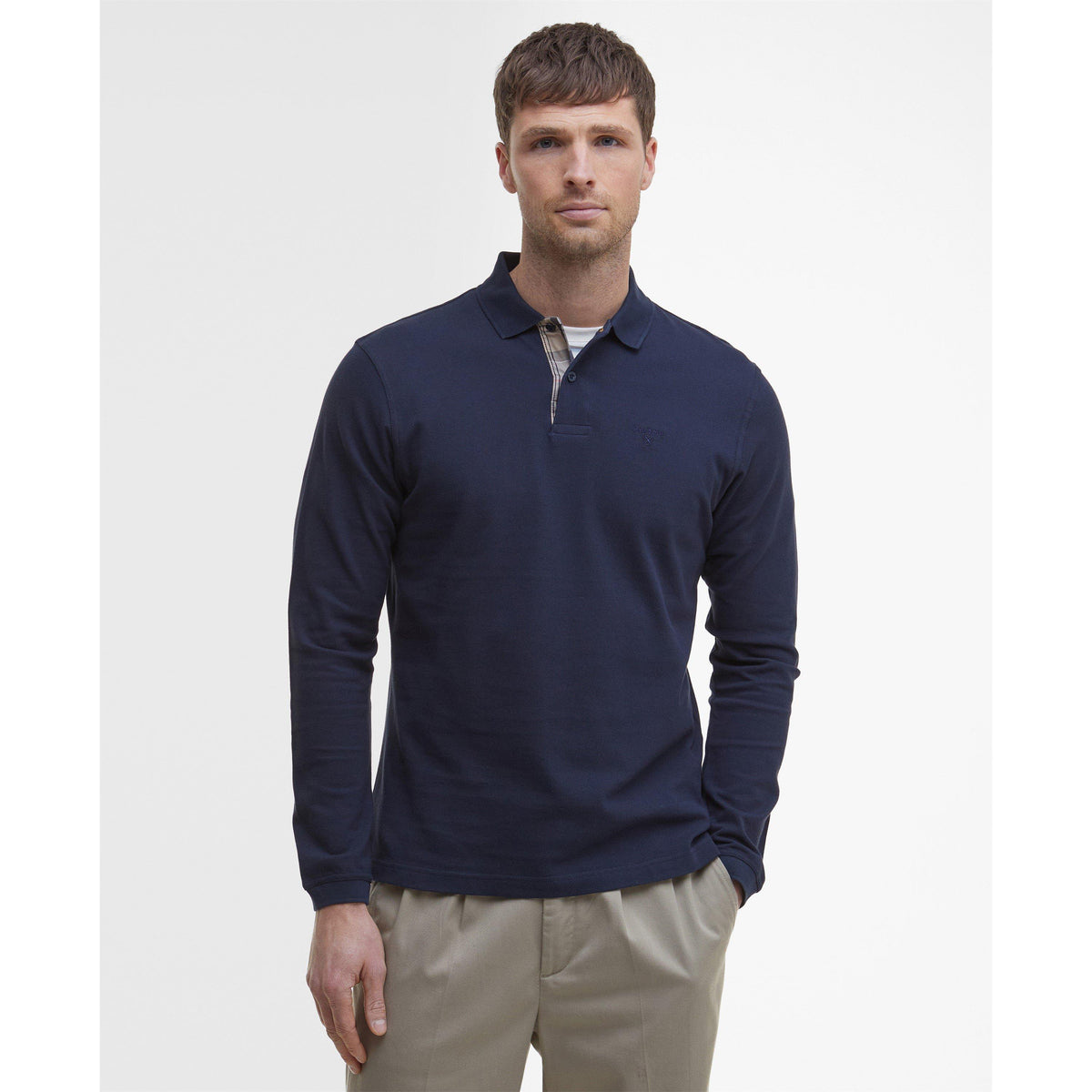 Barbour Mens Essentials Long Sleeve Polo Shirt