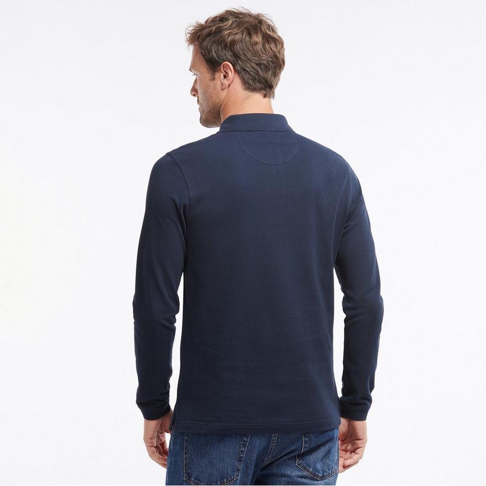 Mens Essentials Long Sleeve Polo Shirt