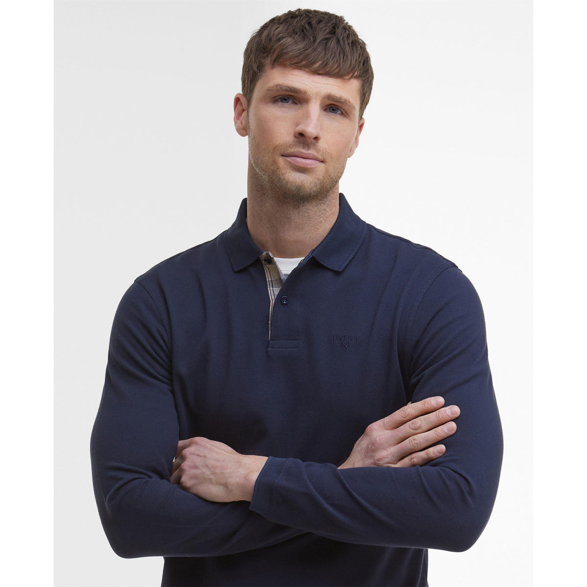 Barbour Mens Essentials Long Sleeve Polo Shirt