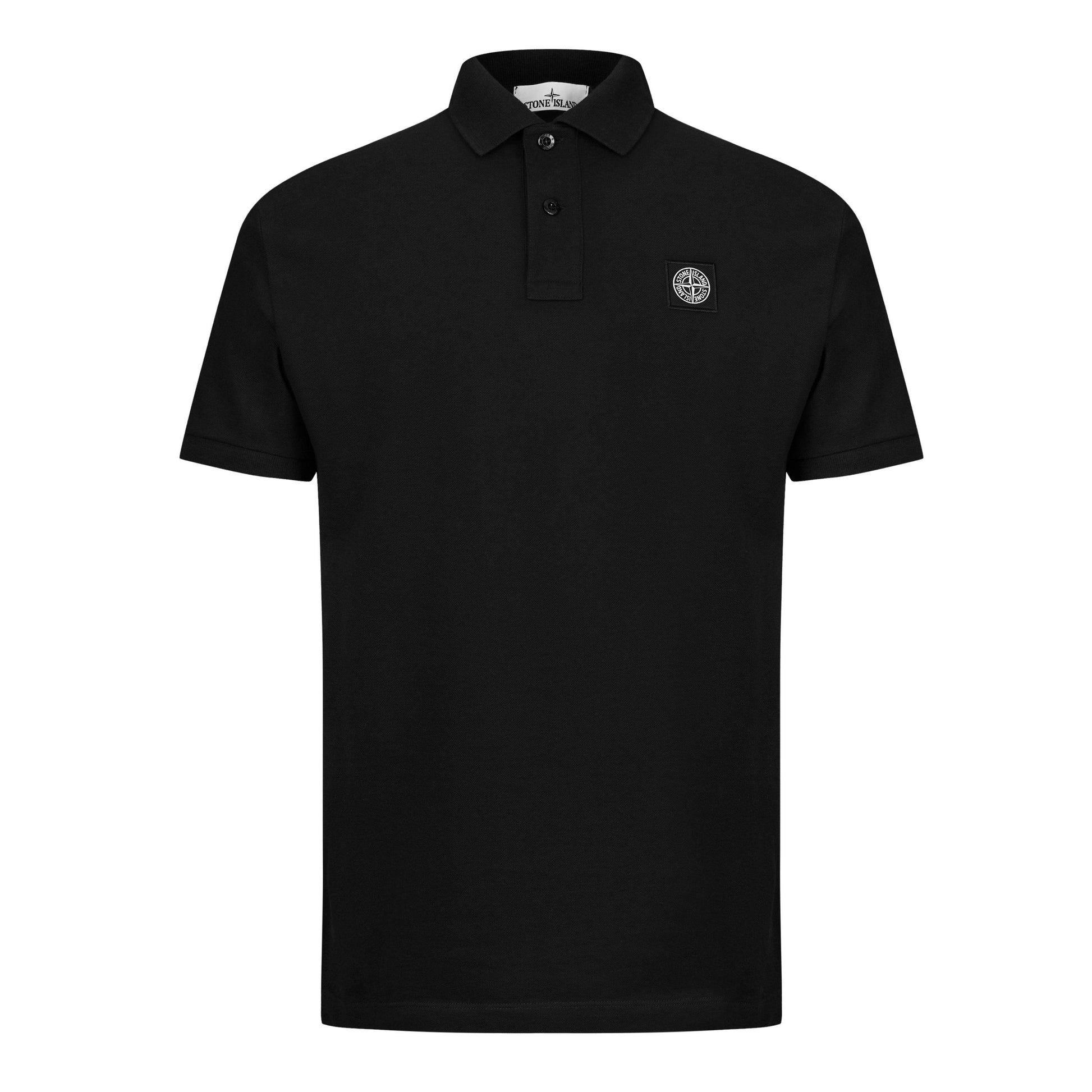 Stone Island Men's Cotton Compass Logo Polo Shirt