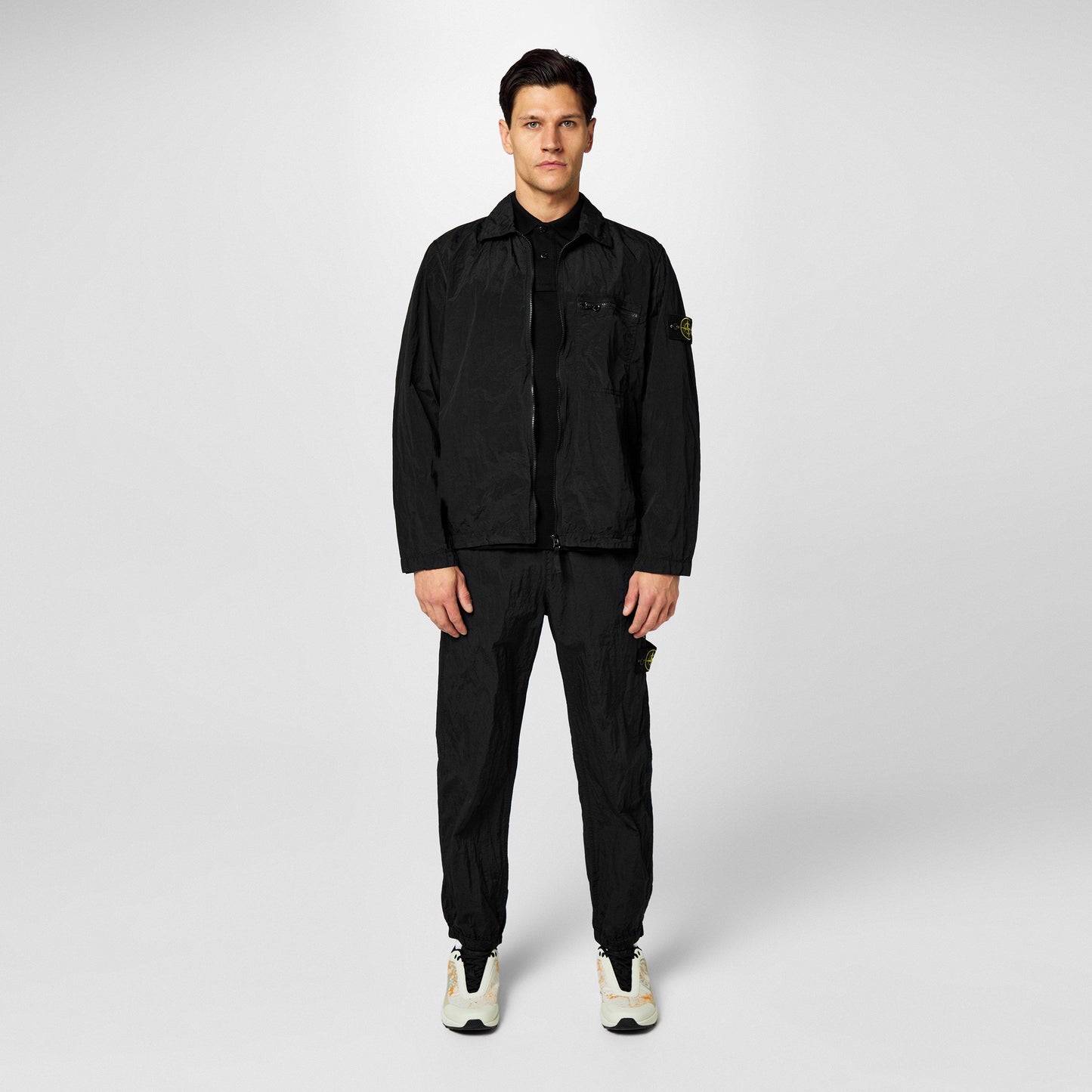 Stone Island Men's Cotton Compass Logo Polo Shirt