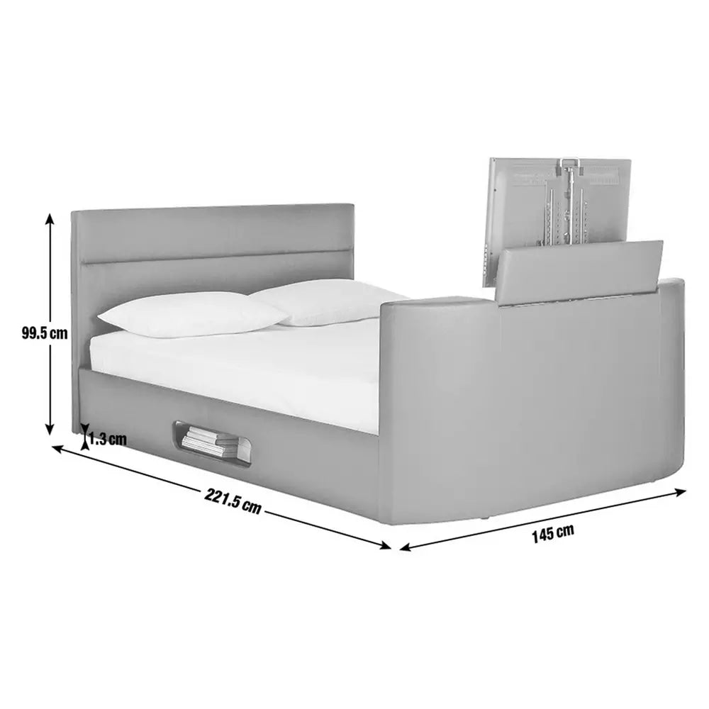Argos Home Gemini Double TV Bed Frame - Black