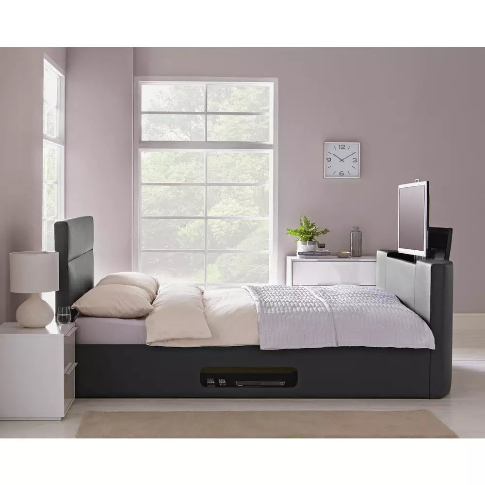 Argos Home Gemini Double TV Bed Frame - Black