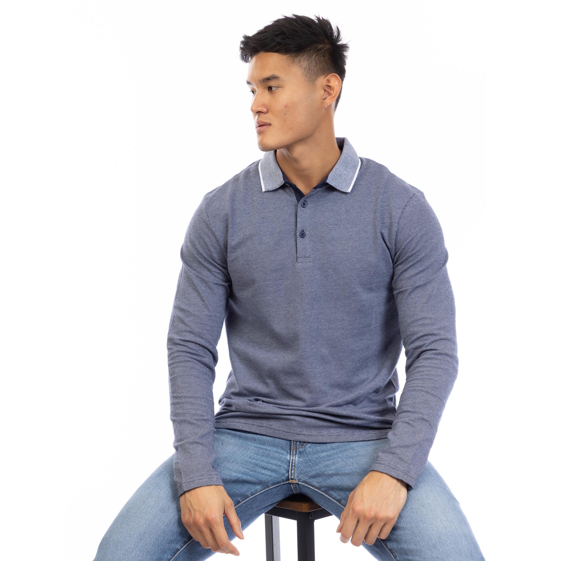 Peter Werth Men's Needham Long Sleeve Polo Shirt