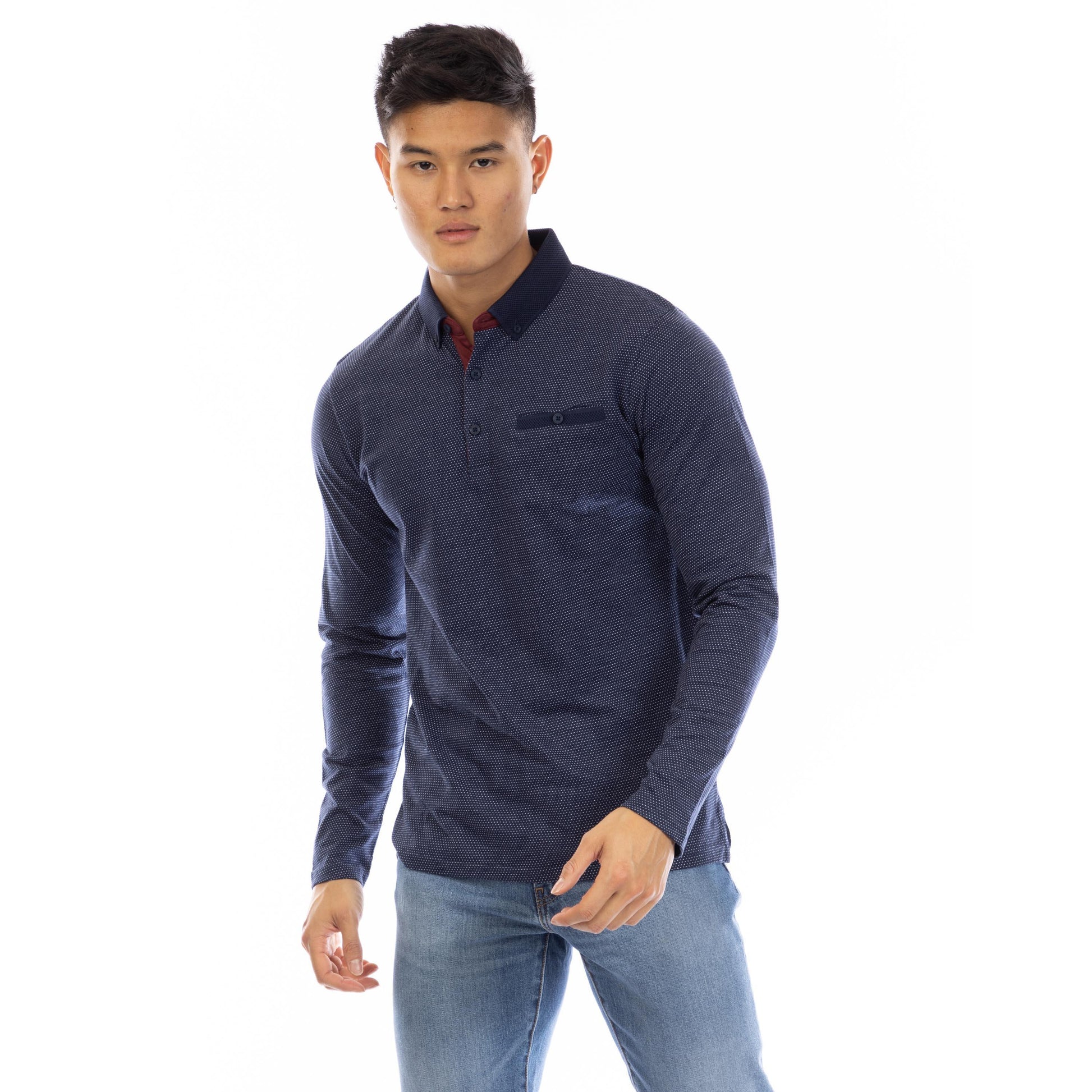 Peter Werth Men's W Ellstn Long Sleeve Polo Shirt
