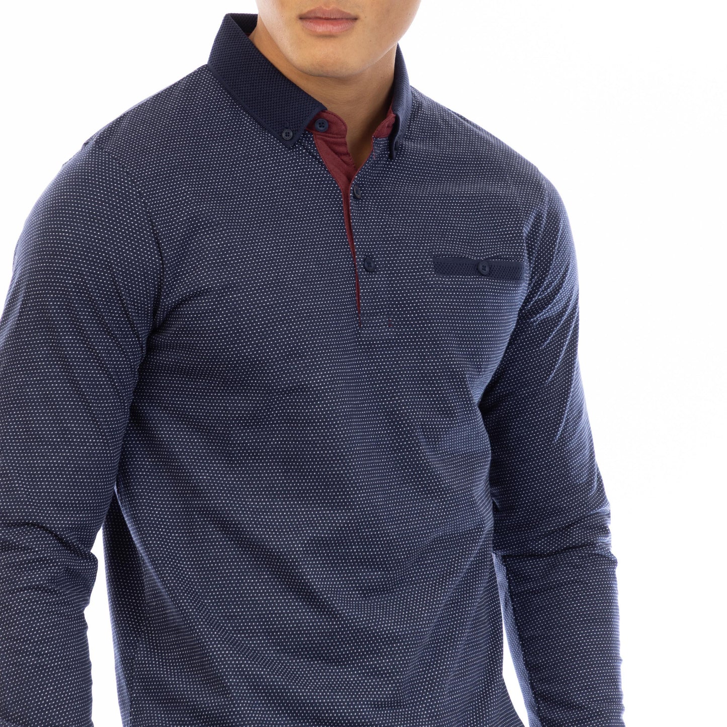 Peter Werth Men's W Ellstn Long Sleeve Polo Shirt