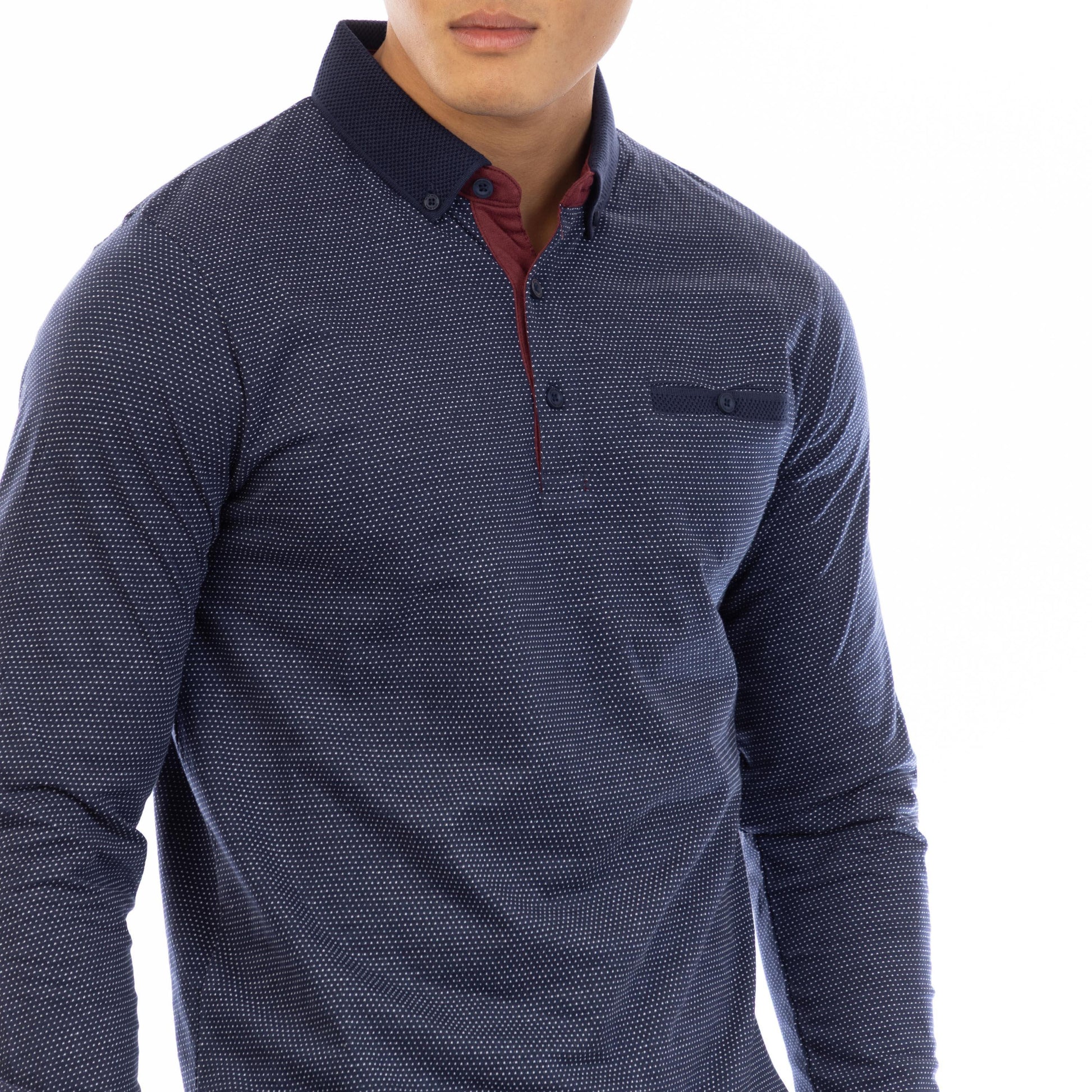 Peter Werth Men's W Ellstn Long Sleeve Polo Shirt