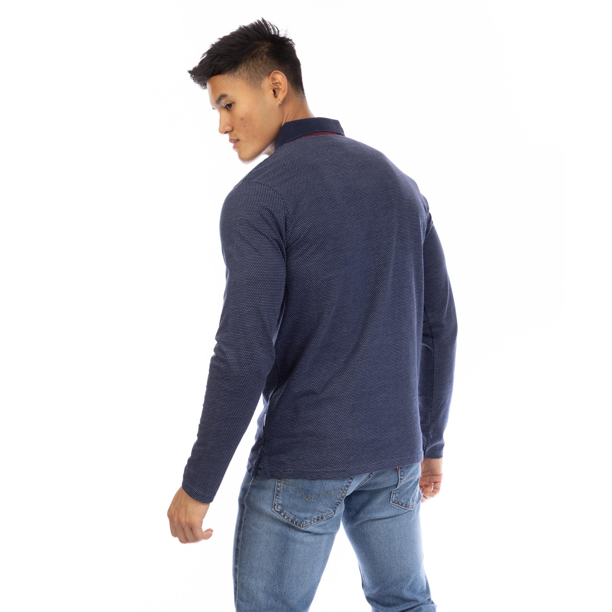 Peter Werth Men's W Ellstn Long Sleeve Polo Shirt