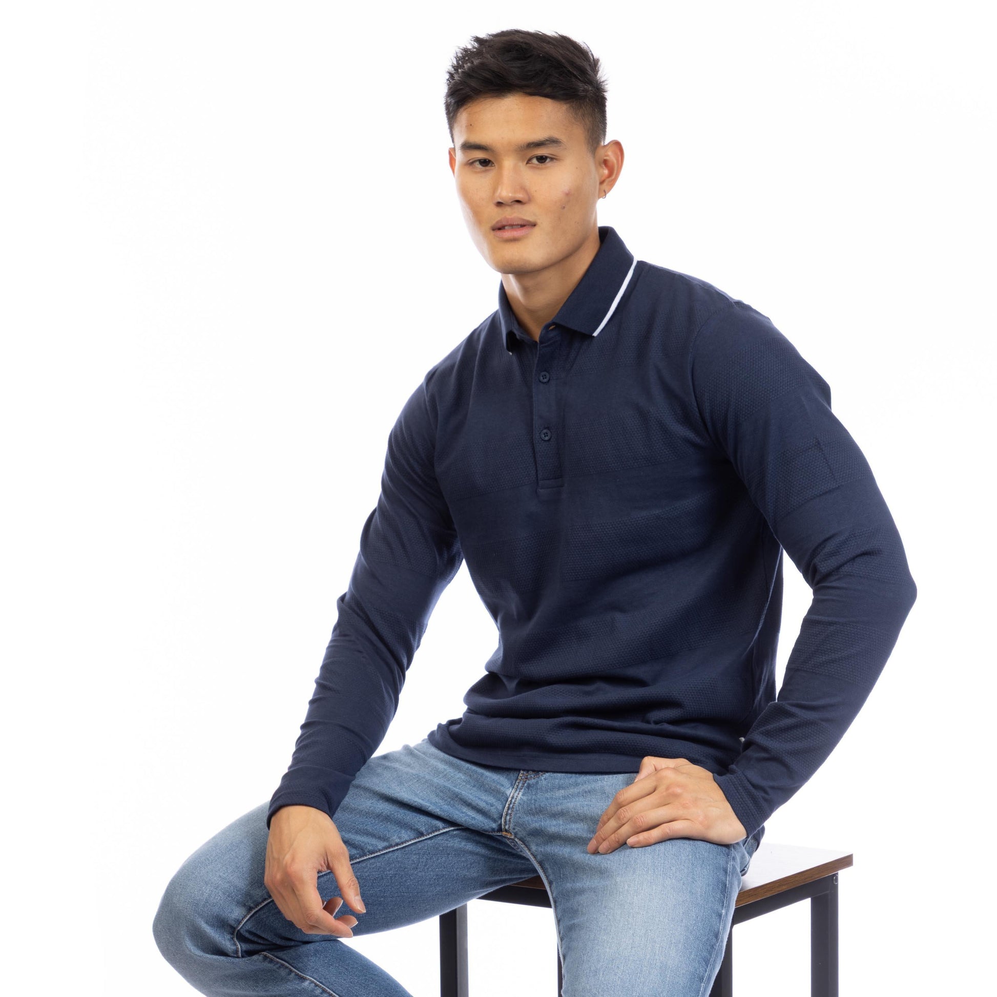 Peter Werth Men's W Balsom Long Sleeve Polo Shirt