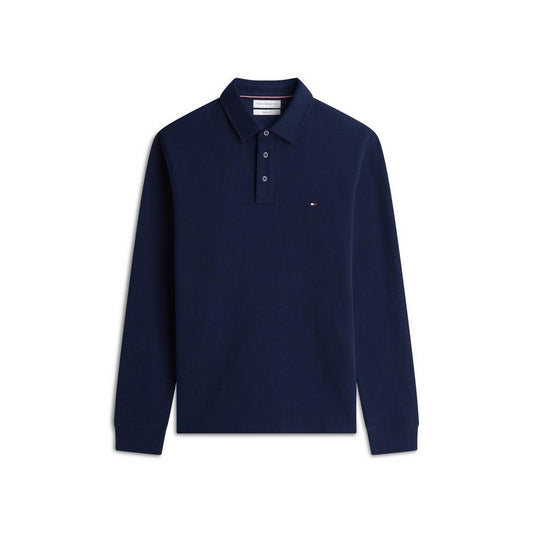 Tommy Hilfiger Men's Waffle Cotton Long-Sleeve Polo Shirt