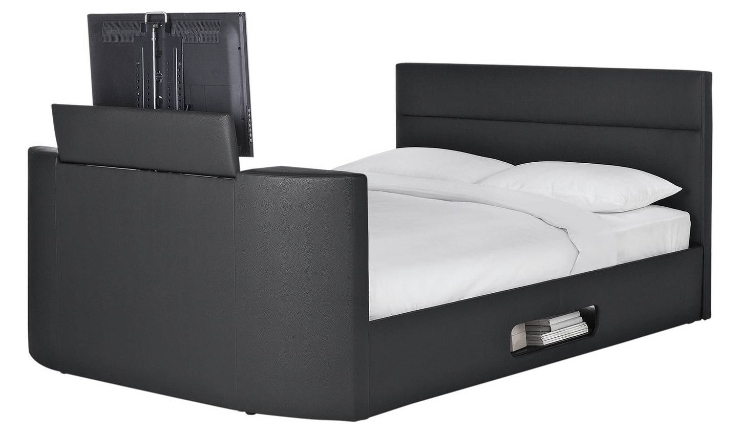 Argos Home Gemini Kingsize TV Bed Frame - Black
