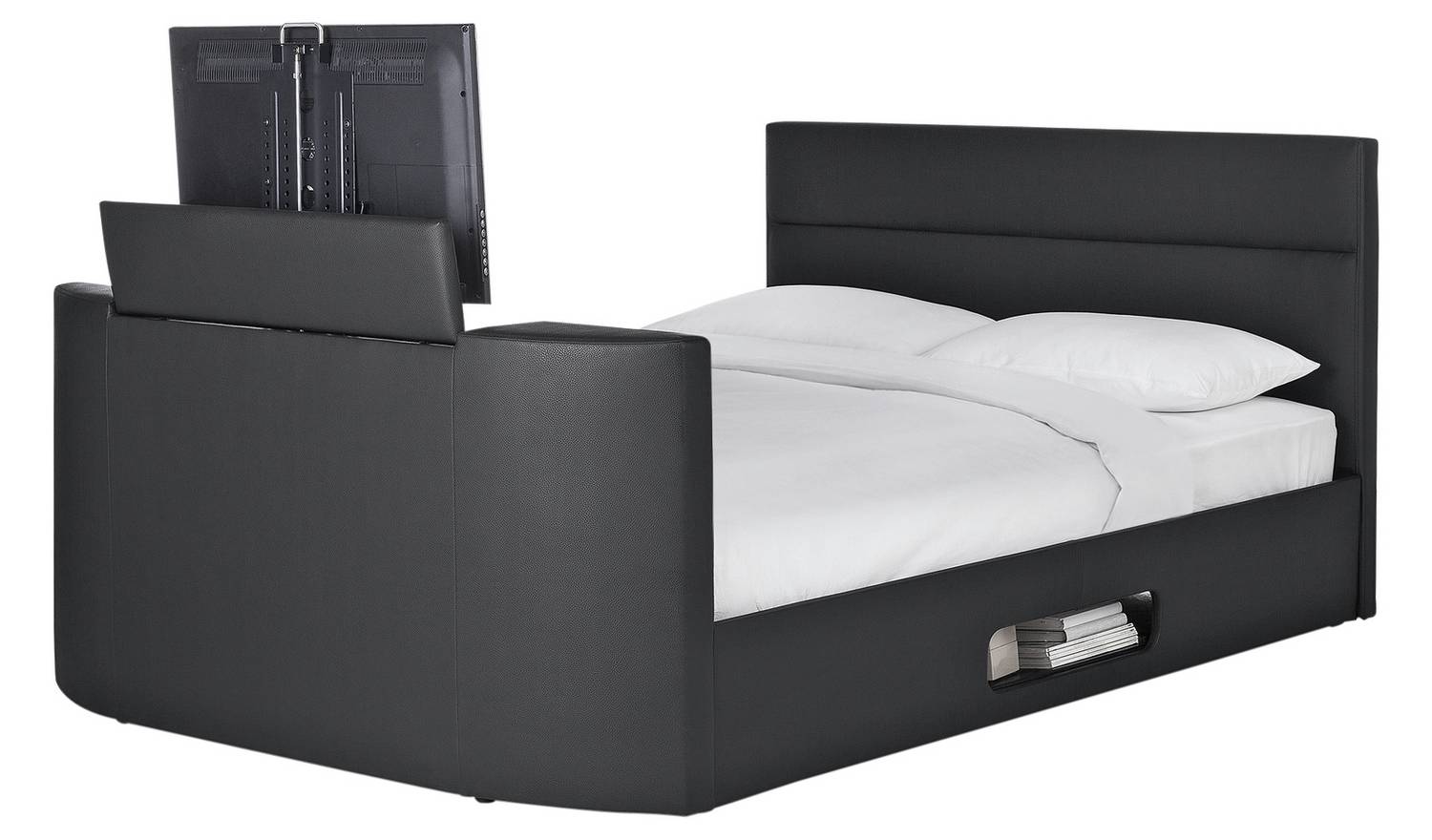 Argos Home Gemini Kingsize TV Bed Frame - Black