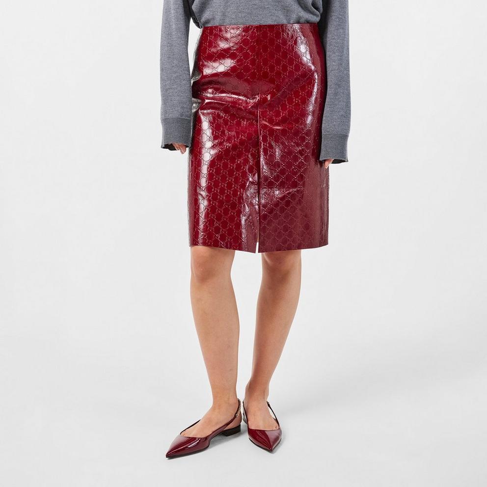 Gucci GG Embossed Mid-Length Skirt