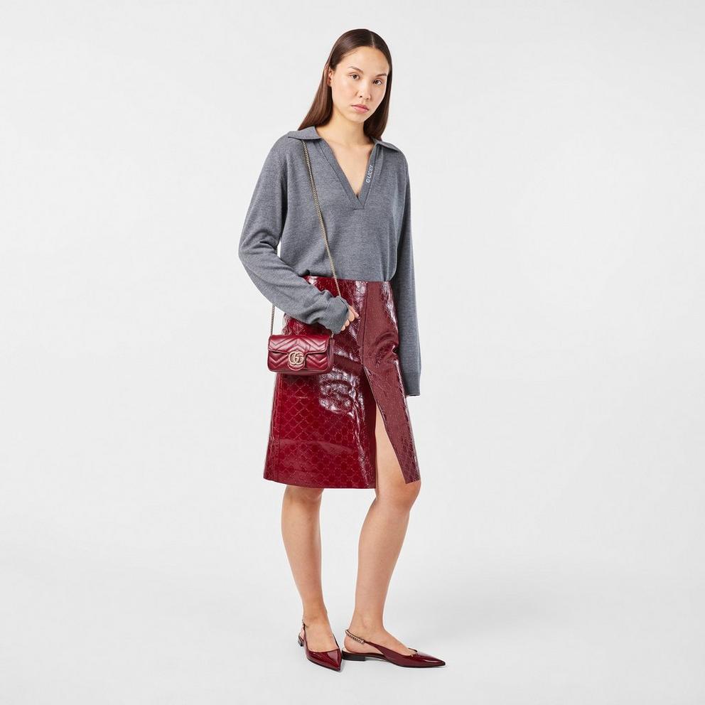 Gucci GG Embossed Mid-Length Skirt