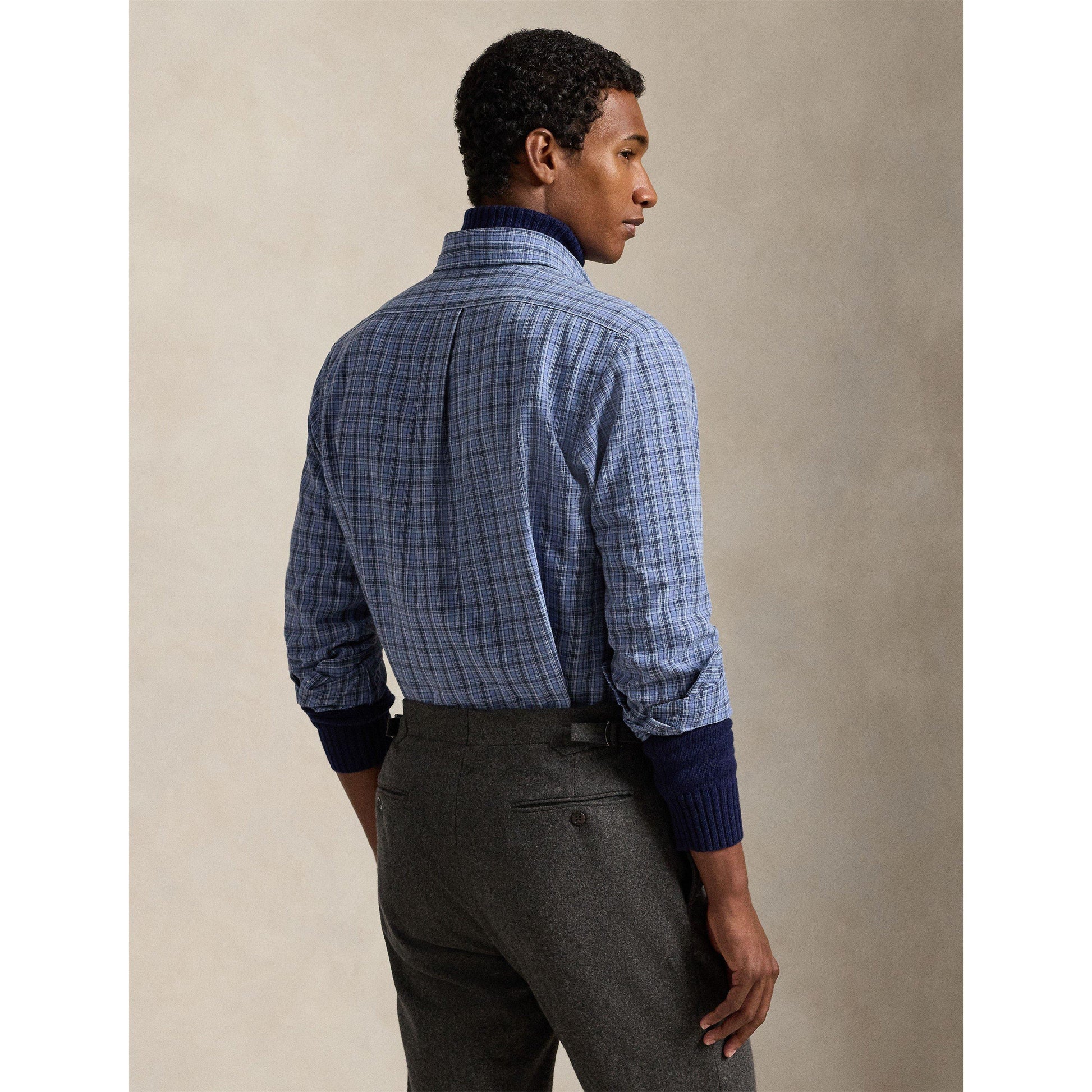 Polo Ralph Lauren Men's BrushOxf Long Sleeve Patterned Shirt