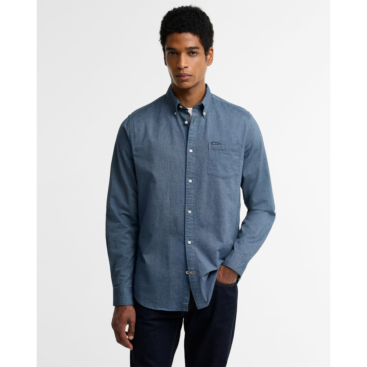 Barbour Men's Marsden Cotton Long-Sleeve Tailored-Fit Oxford Shirt