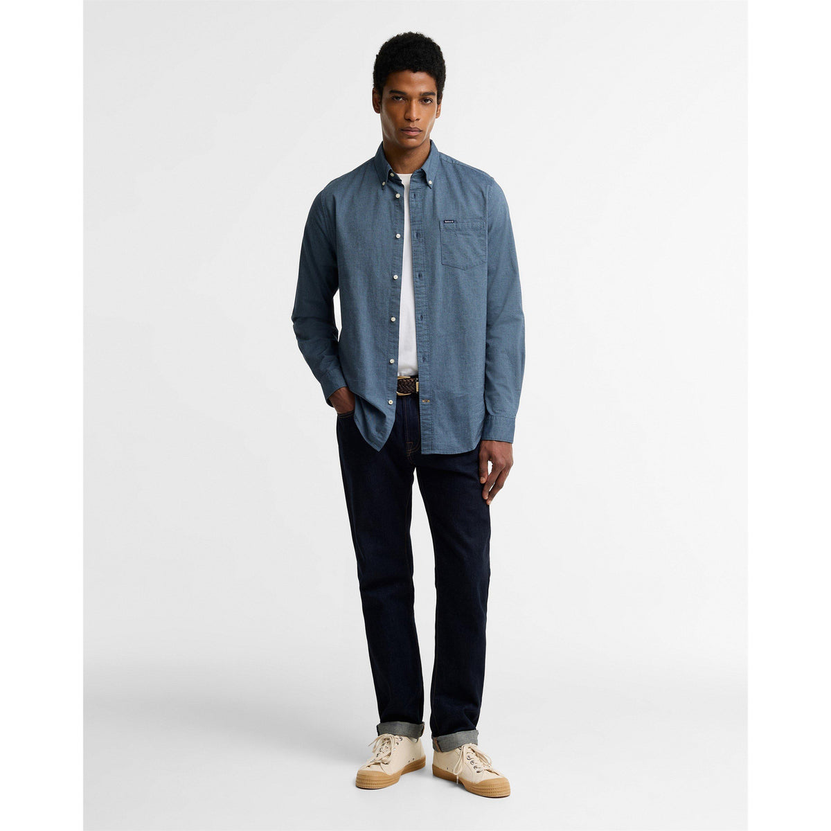 Barbour Men's Marsden Cotton Long-Sleeve Tailored-Fit Oxford Shirt
