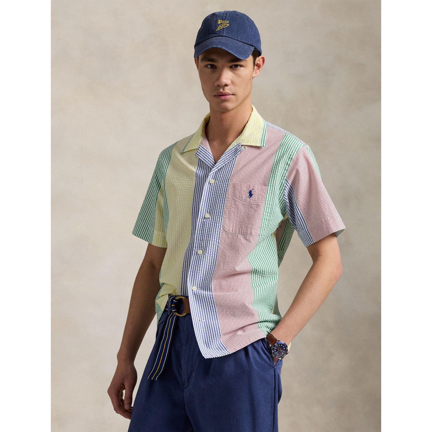 Polo Ralph Lauren Men's Fun Seersucker Short-Sleeve Patterned Shirt