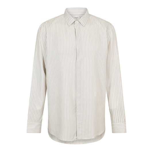 Saint Laurent Men's Cass Long Sleeve Patterned Shirt