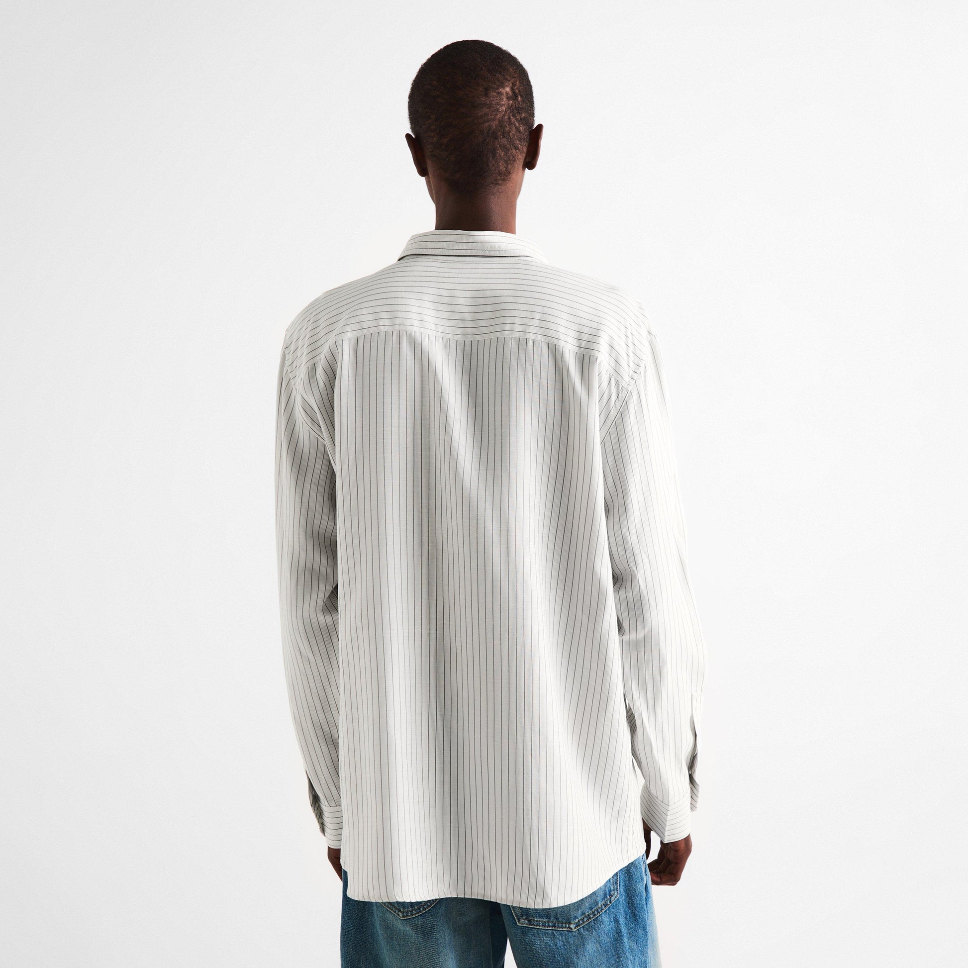 Saint Laurent Men's Cass Long Sleeve Patterned Shirt