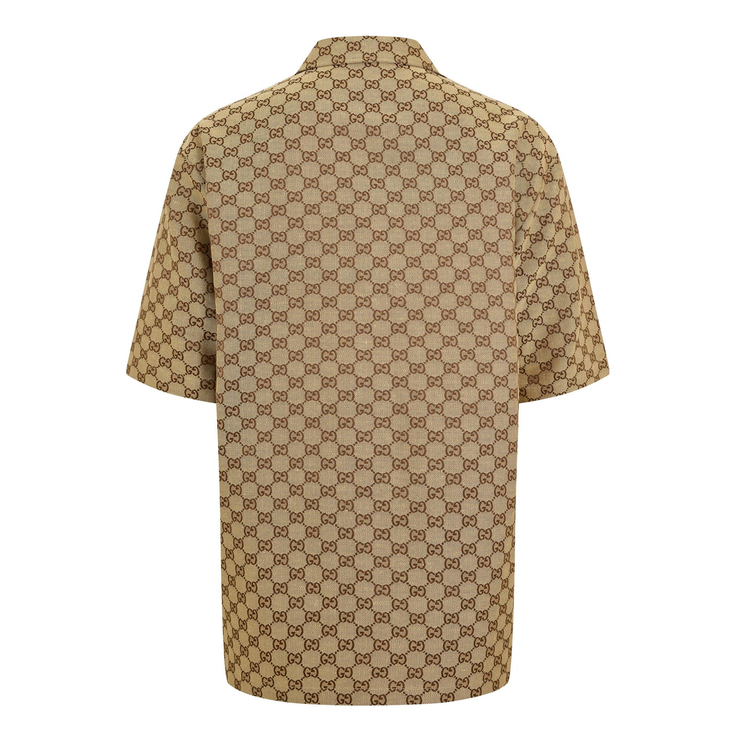 Gucci Men's GG Linen Short Sleeve Patterned Shirt