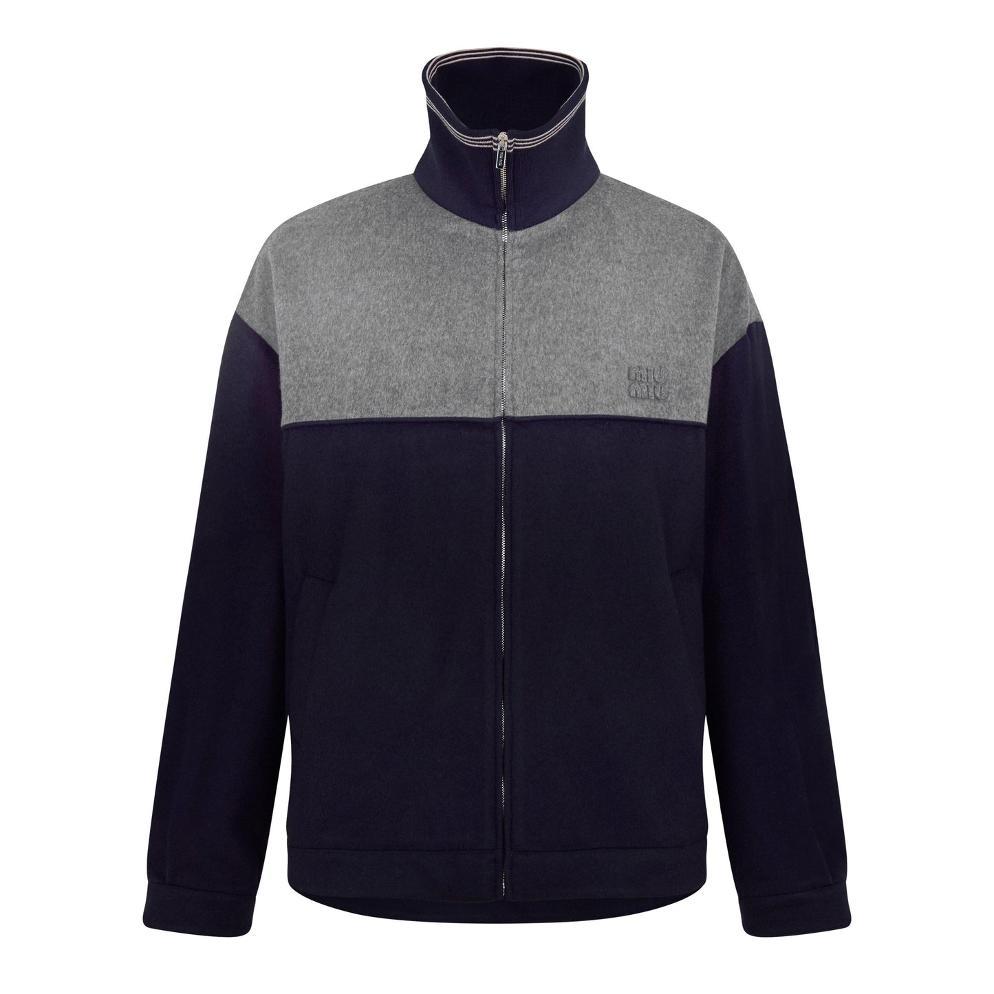 Miu Miu Mens Bicolour Zipped Fleece
