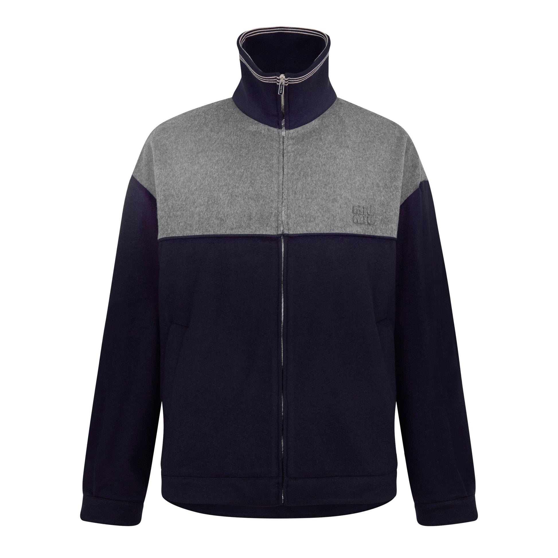 Miu Miu Mens Bicolour Zipped Fleece