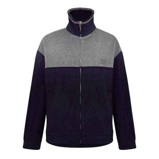 Miu Miu Mens Bicolour Zipped Fleece