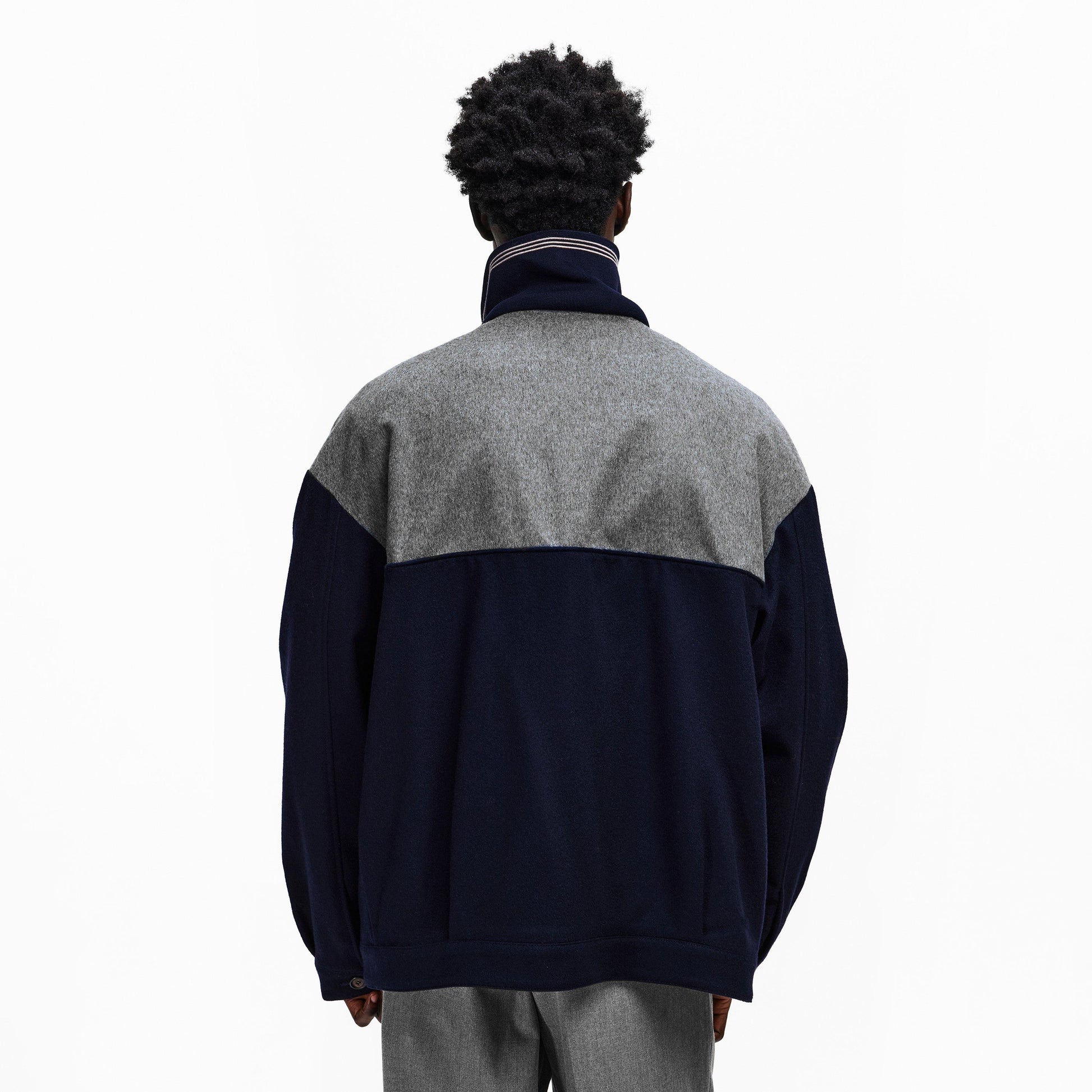 Miu Miu Mens Bicolour Zipped Fleece