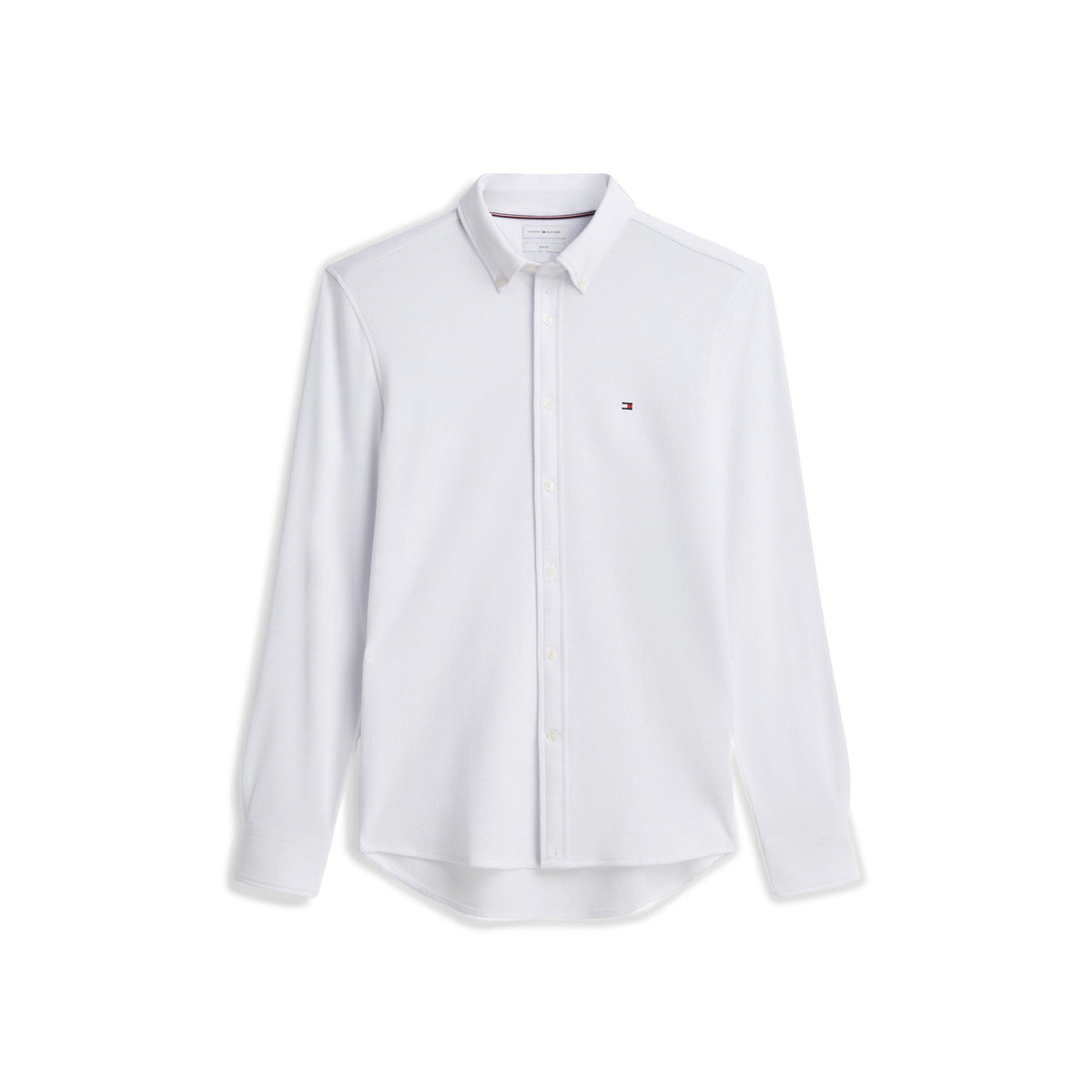 Tommy Hilfiger Men's Cotton Knitted Long-Sleeve Slim-Fit Shirt