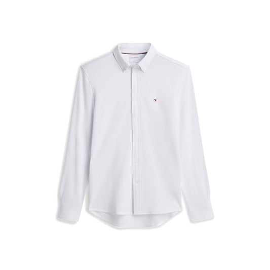 Tommy Hilfiger Men's Cotton Knitted Long-Sleeve Slim-Fit Shirt