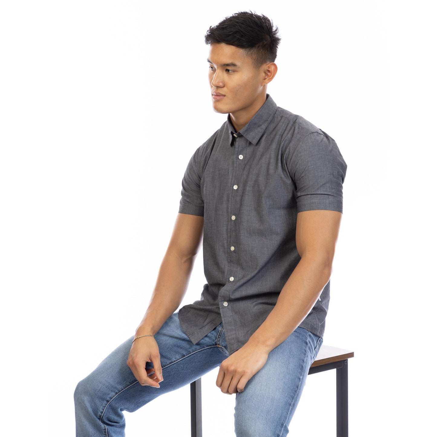 Peter Werth Men's Plain Short Sleeve Shirt