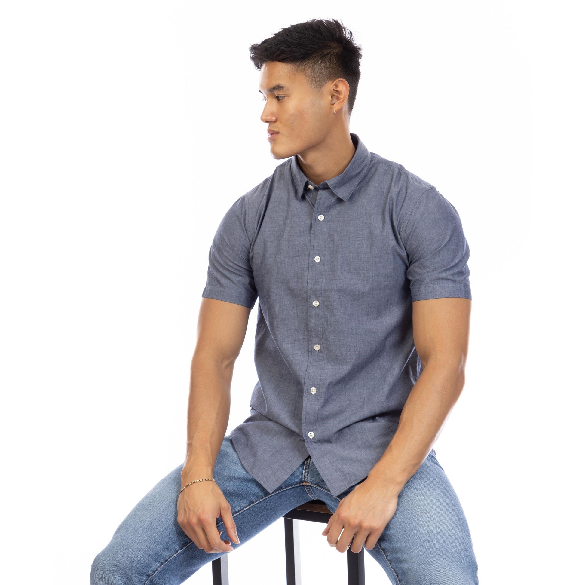 Peter Werth Men's Plain Short Sleeve Shirt