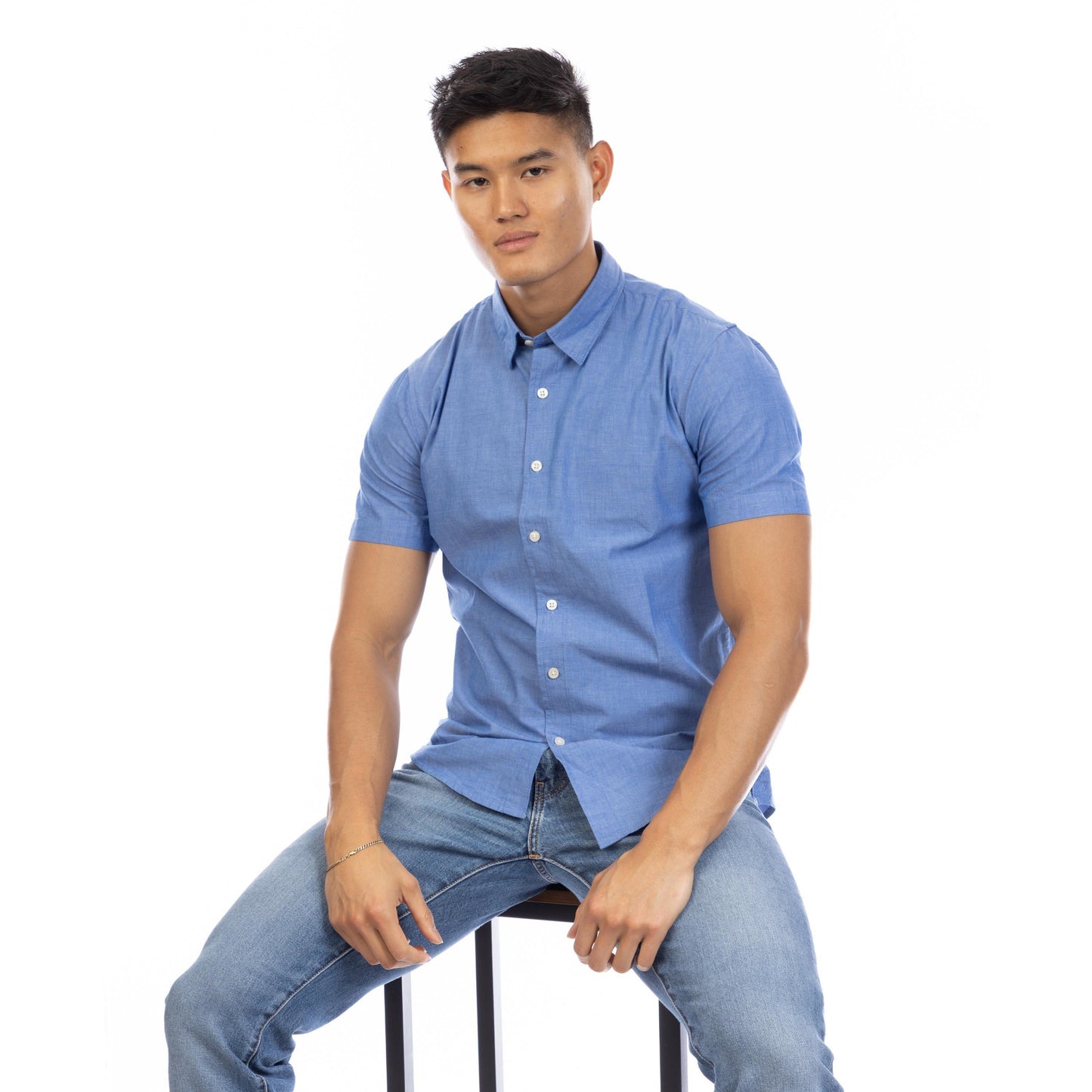Peter Werth Men's Short Sleeve Plain Shirt