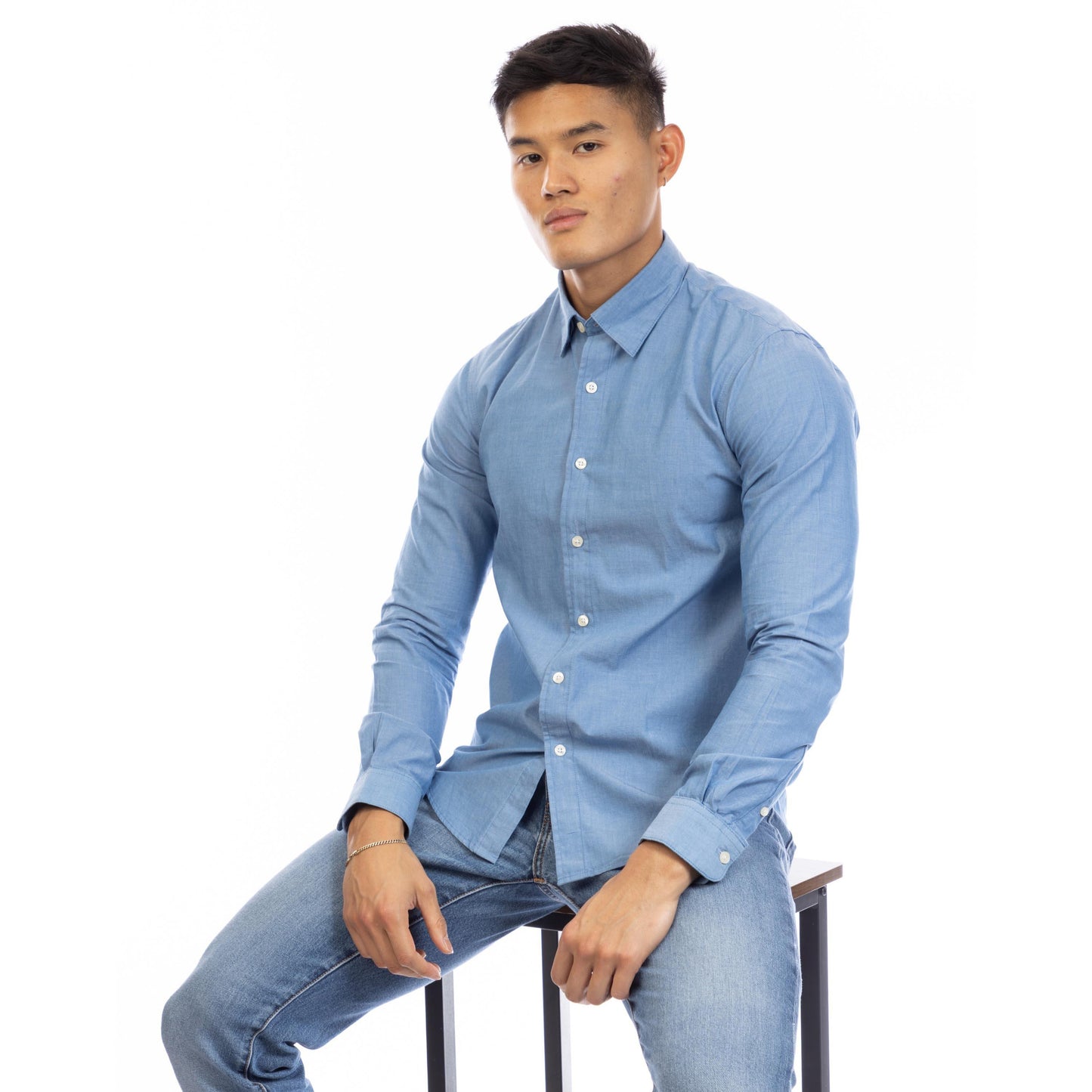 Peter Werth Men's James Long Sleeve Plain Shirt