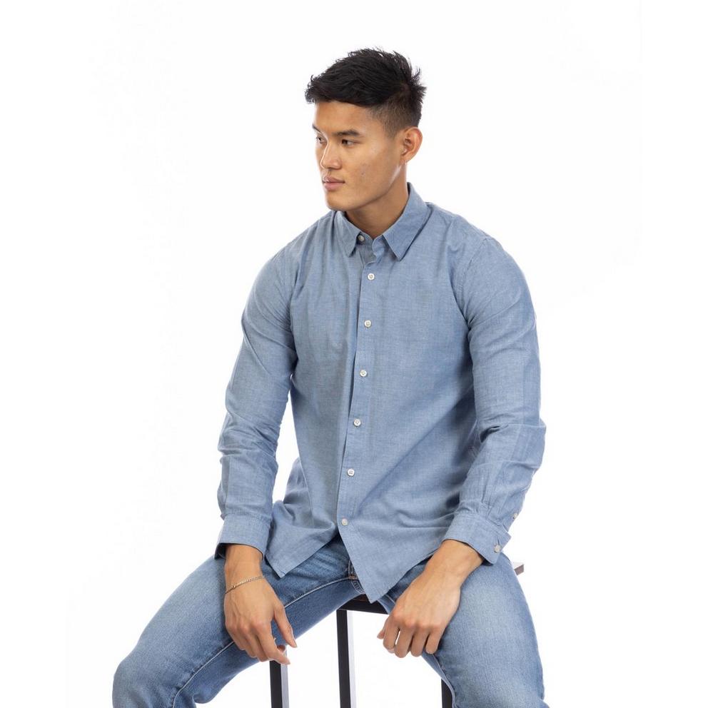 Peter Werth Men's Harlan Long Sleeve Plain Shirt