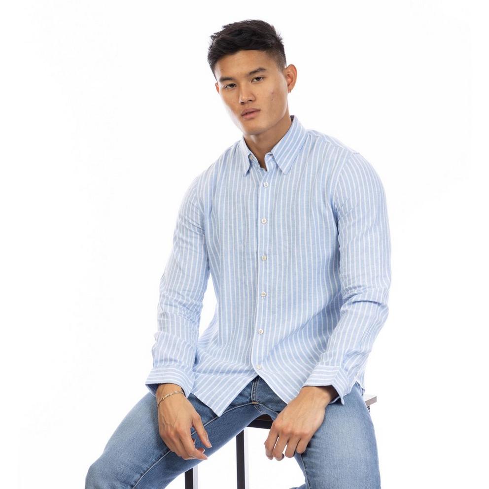 Peter Werth Men's Pappworth Long Sleeve Plain Shirt