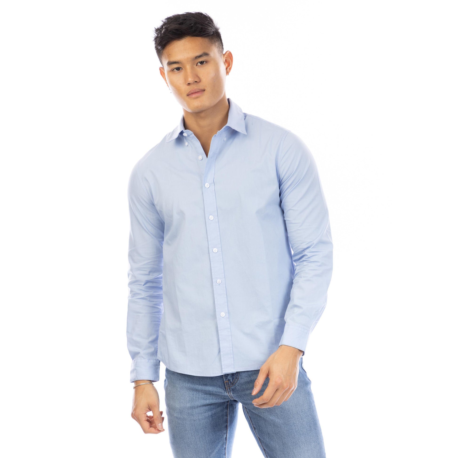 Peter Werth Men's Long Sleeve Plain Shirt