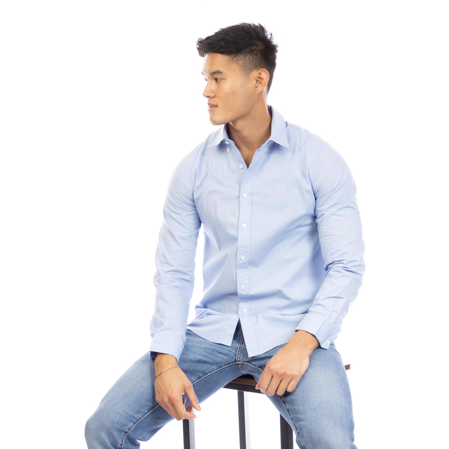 Peter Werth Men's Long Sleeve Plain Shirt
